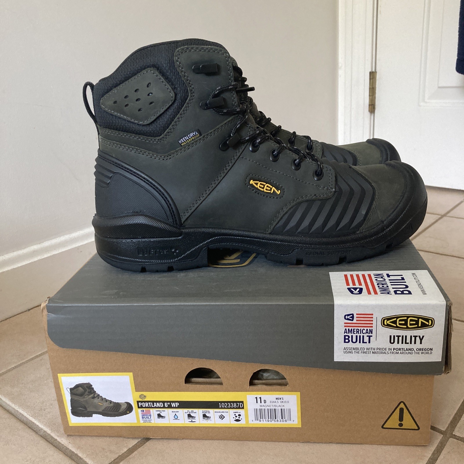 Stivali KEEN Portland 6” impermeabili da uomo 11D KBF punta in carbonio 523387D