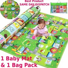 2 SIDE EDUCATIONAL MAT/ KIDS CRAWLING PLAY GAME SOFT FOAM PICNIC CARPET UK STOCK