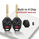 2Replacement Remote Head Key Fob For 2017-2019 Subaru CWTB1G077 H chip black pod