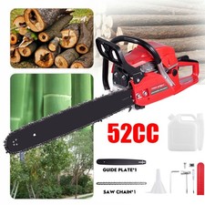 52cc 20" Gas Chainsaw Bar Gasoline Powered Chain Saw 2 Cycle Engine Wood Cutting