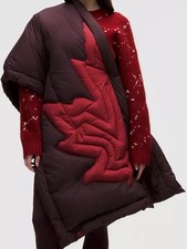 2026 LULULEMON X TEAM CANADA CONVERTIBLE QUILTED WRAP BLACK /RED NWT