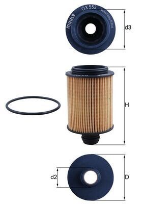 Knecht ÖLfilter OX 553D FüR Alfa Romeo CitroËN Passend FüR Fiat Ford Lancia-image
