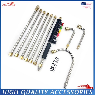 #ad High Pressure Washer Telescopic Lance Set 4000PSI W Spray Nozzle Extension Wand $27.69
