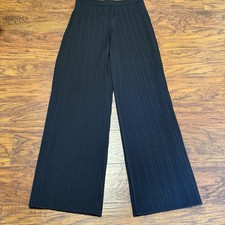 UNIQLO Pants Womens Small Black Pleated Wide Leg Elastic Waist Slacks Lounge