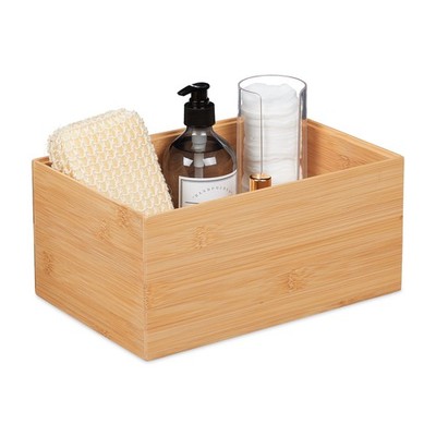 Aufbewahrungsbox Aufbewahrungskiste Bambuskiste Ordnungsbox 5 kg natur Holzbox