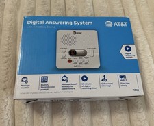 NEW AT T Digital Answering System With Time and Day Stamp White