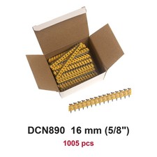 1005x Plastic Collated Concrete Nails 16mm 5/8" DeWalt DCN890 15° Cordless