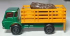 Matchbox Lesney #71 Dark Green Cattle Truck with Brown Horses