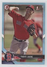 2018 Bowman Prospects Sky Blue 251/499 Travis Lakins #BP139 3pb