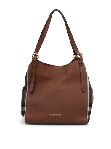 Genuine Burberry House Check Derby Canterbury Tote Brown