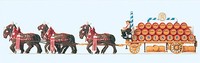 "Preiser 1:87 30437 Fertigmodell Brauereiwagen \"LöWenbräU\" Sechsspannig Neu Ovp"