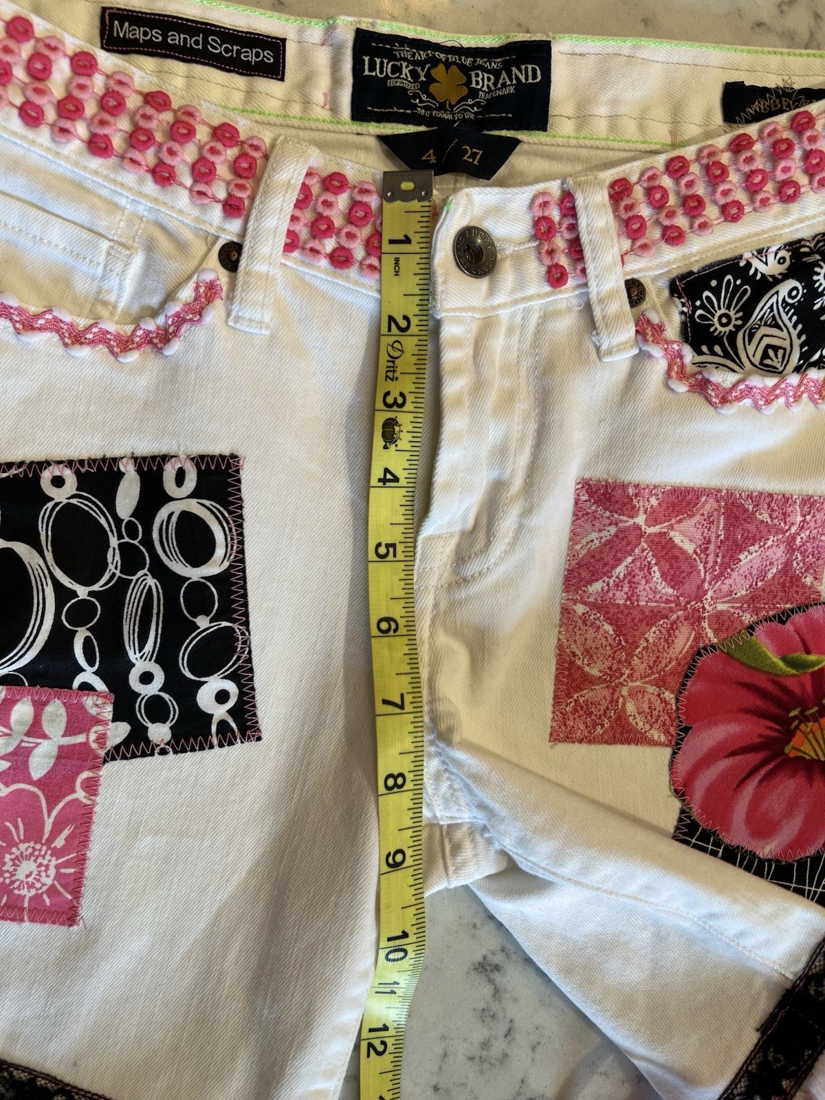 Not Silly Enough Patchwork Upcycled Shorts - image 10