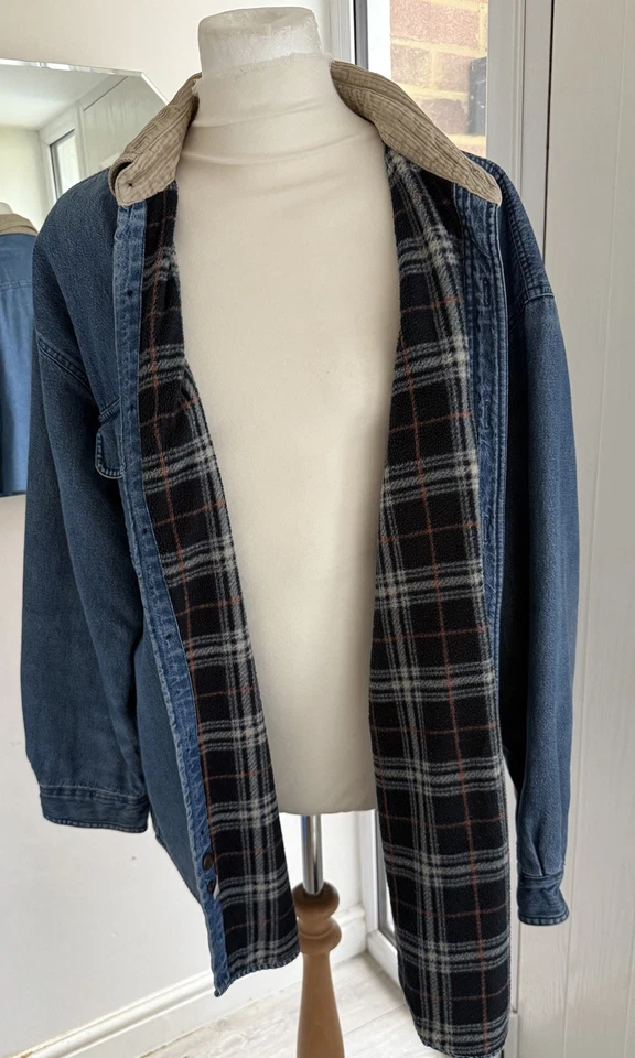 Vintage Wolverine Denim Workwear Jacket Men’s XL Fleece Lining 54in chest VGC - Image 2 of 4