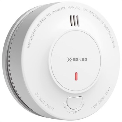 X-Sense Smoke Alarm, 10-Year Battery,Fire Alarm Smoke Detecto With LED~1 Pack
