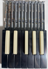 1949 Hammond BV organ - Upper Manual Full 12 pcs set of Black Preset Keys