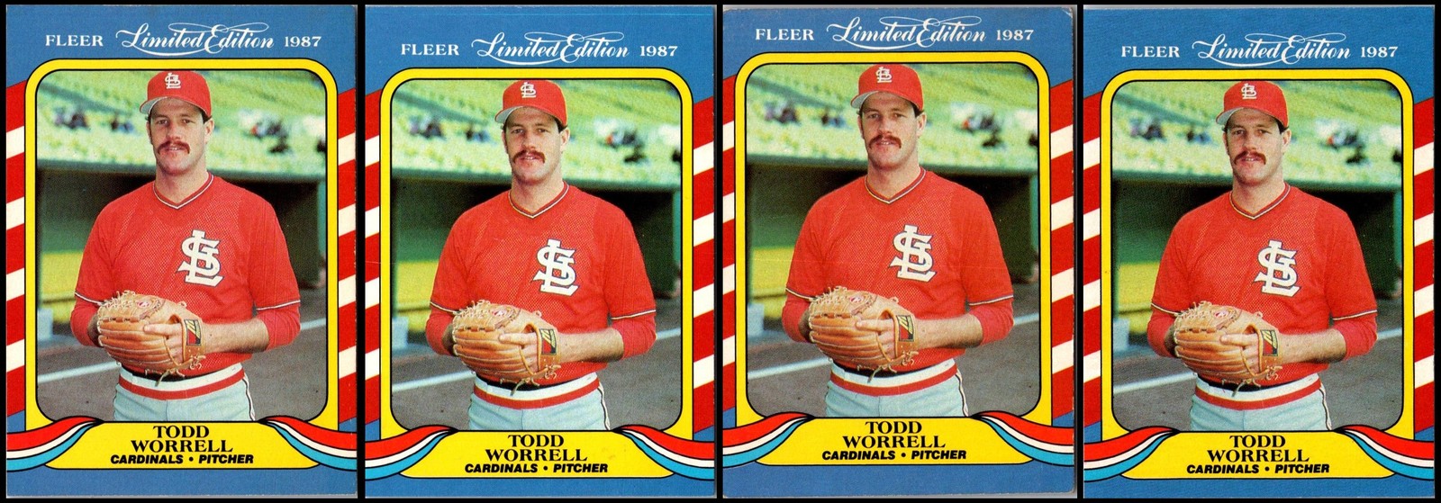 Fleer Limited Edition Todd Worrell (4) Card Lot - EXCLUSIVE OFFER – ACT QUICK!