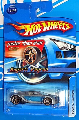 Hot Wheels 2006 Faster Than Ever Mainline #144 Bugatti Veyron Mtflk Gray w/ FTEs