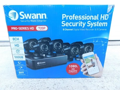 Swann - 8 Channel 720p Digital Video Recorder and 8 x PRO-T835 SWDVK-815908 DVR8