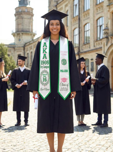 Personalized Graduation Stole, Custom Sorority Sash 2026 College Senior Gift