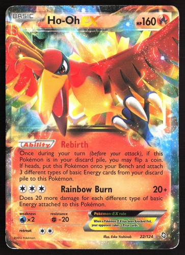Pokemon Ho-Oh EX Holo Dragons Exalted 22/124 LP