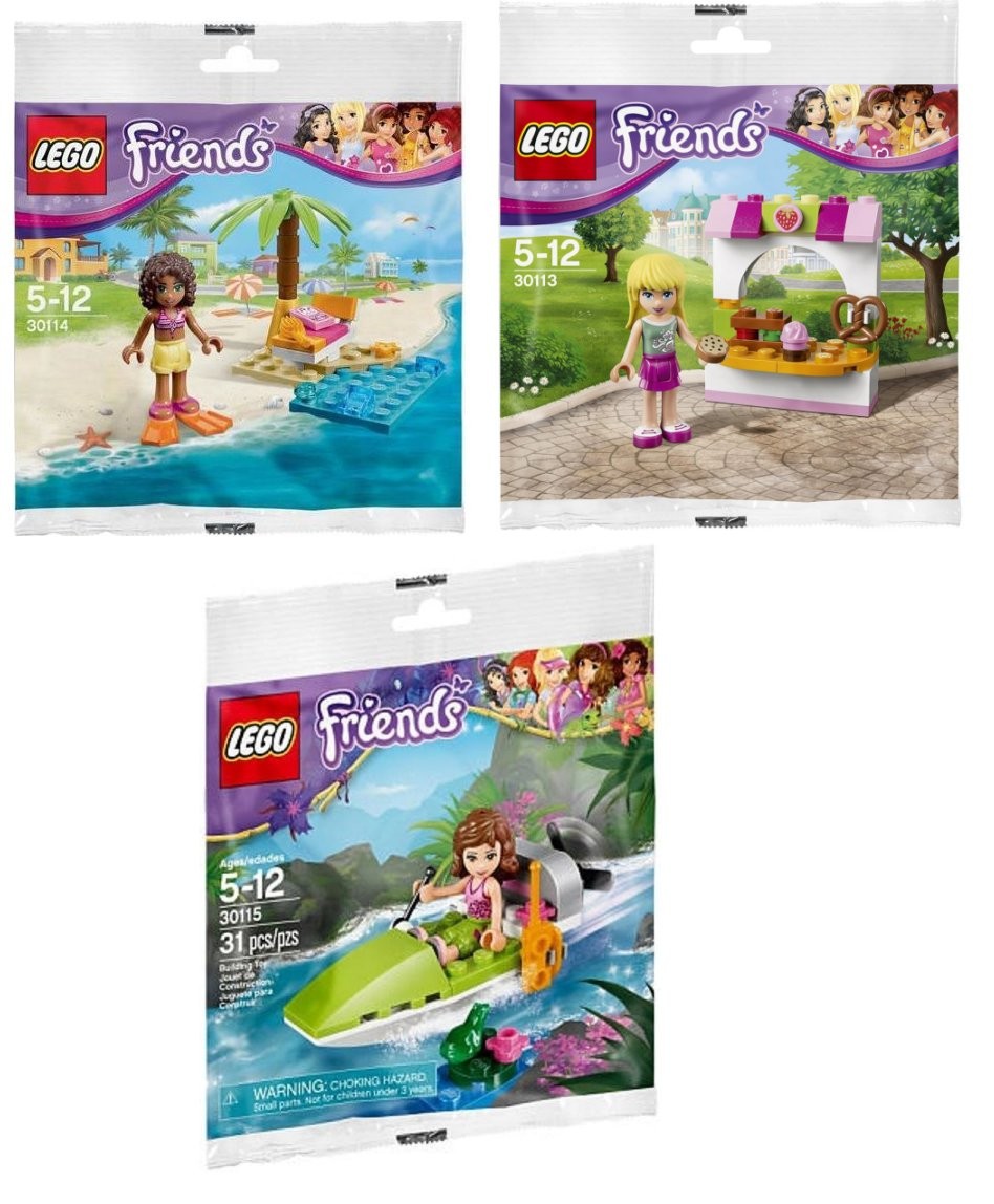 LEGO Friends 30113 30114 30115 Stephanie Bakery Andrea Olivia Boat