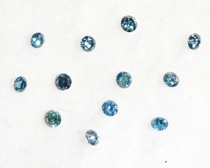 Rare 0.25 Carat 12 Pcs lot Natural Round BLUE Diamonds, very sparkly
