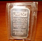 Johnson Matthey 1 Troy Ounce Silver Bar – JM Assayers & Refiners – Sealed