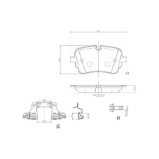 Satz Bremsbeläge Bremsklötze hinten für Audi E-Tron GEN GEA Q7 4MB Q8 | 24194