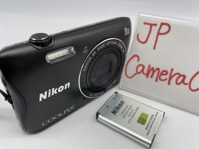 Excellent Nikon COOLPIX S3700 black 8x Optical Zoom Compact Digital Camera 3819