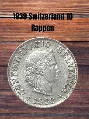 1939 B Switzerland 10 Rappen