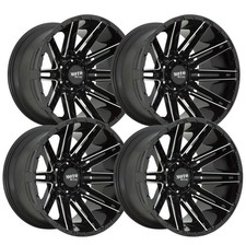 Set-4 Moto Metal Mo998 Kraken 22x10 6x5.56x139.7 Black -18mm Wheels Rims 22