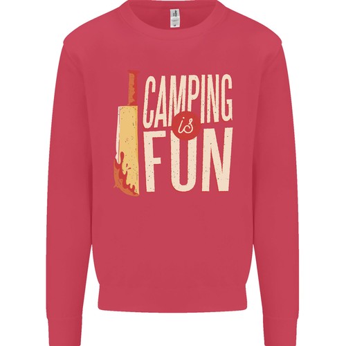 Camping is Fun Funny Murder Halloween Kids Sweatshirt Jumper - Picture 11 of 35