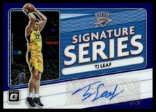 2020-21 Optic Signature Series Purple TJ Leaf Auto Indiana Pacers #SS-TJL
