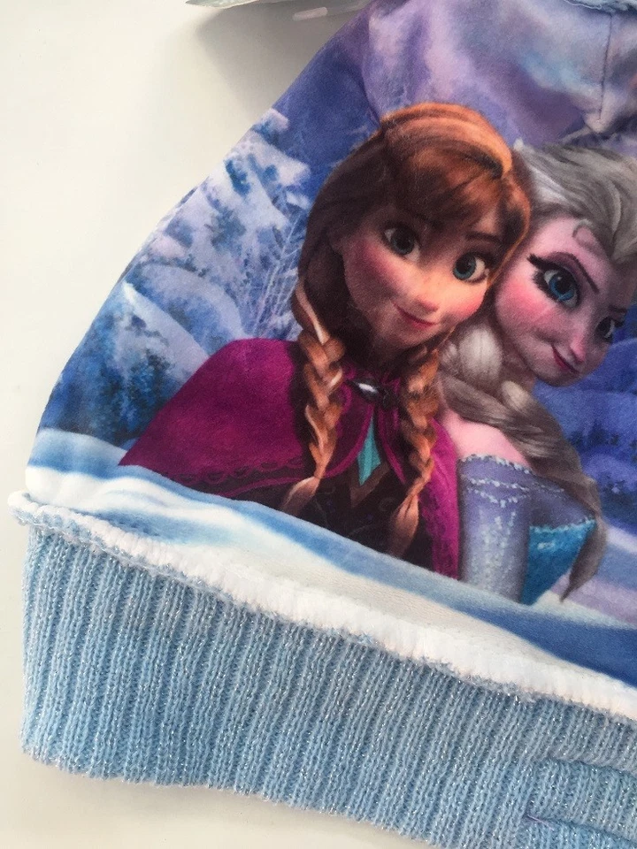 Girls Frozen Elsa Anna Princess Winter Crochet Hat Beanie *1-2-3-4-8-12 years* - Image 4 of 4