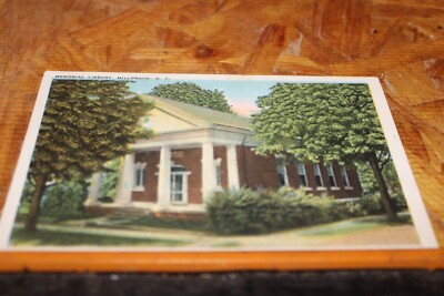 Postcard-A-Memorial Library, Millbrook, N. Y.-White Border-Posted 1926