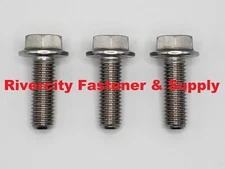 (5) M10-1.5x30 Hex Flange Bolts / Screws 10mm x 30mm Stainless M10x1.5x30