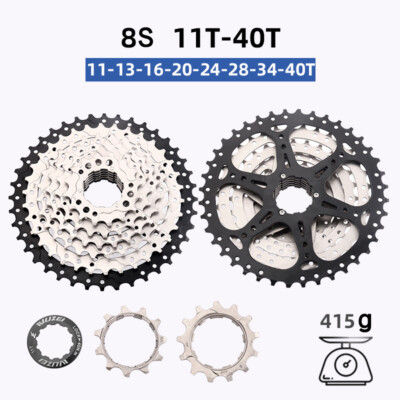 WUZEI silber Rennrad Schwungrad 8 Gang Fahrrad 11-40T Freilauf