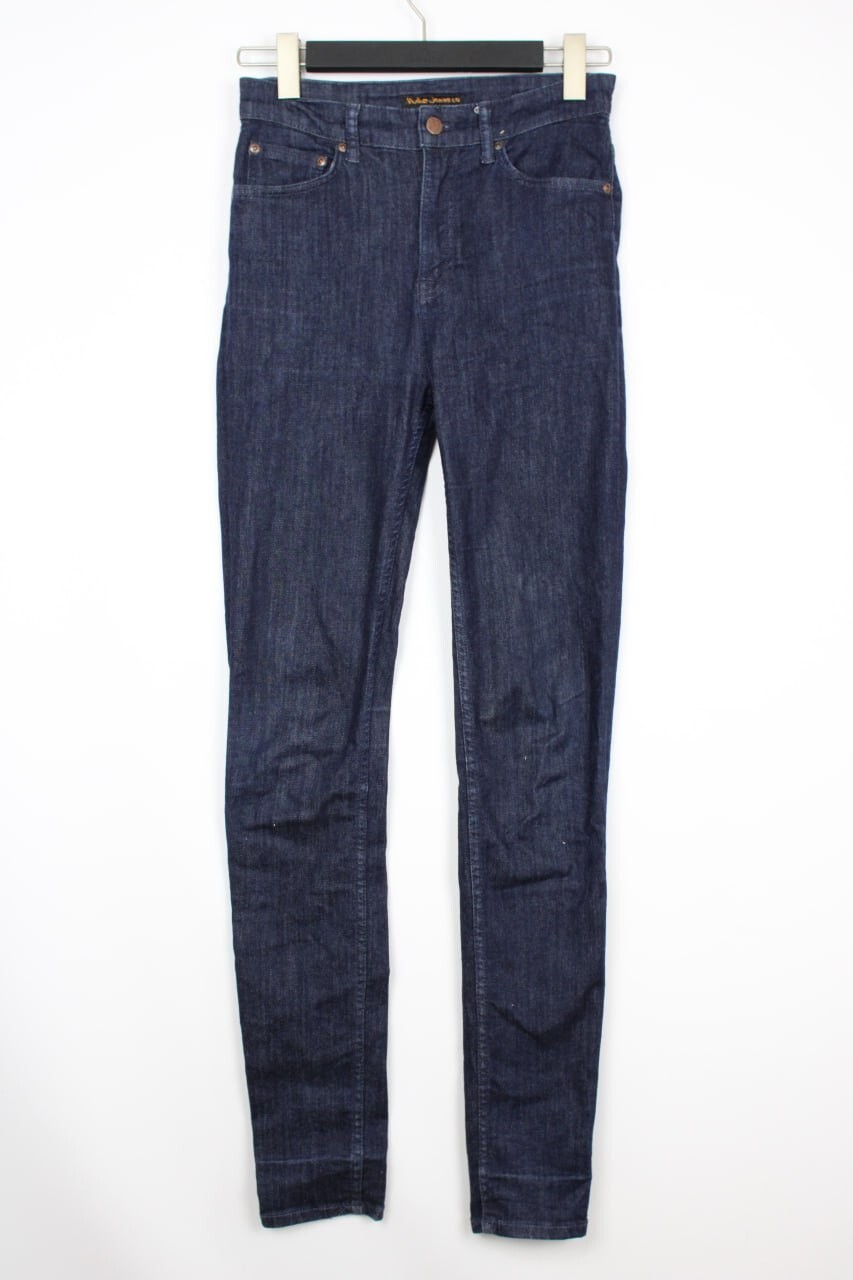 NUDIE Wash Denim Blue Stretch Slim Skinny Jeans W30 L32 Zip Fly