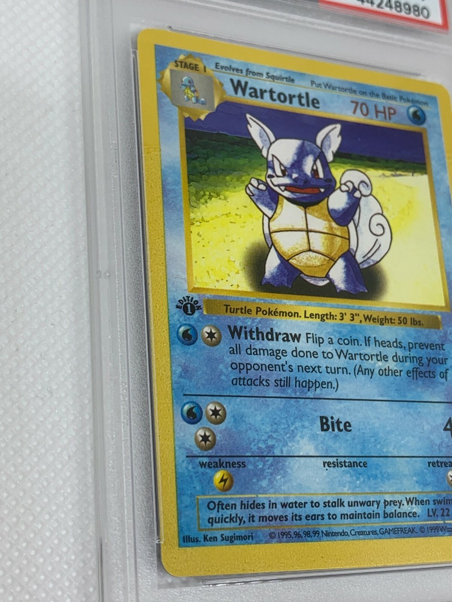 1999 wartortle pokemon card PSA 10 GEM MINT Trainer Deck B Red Back 42/102 All cards will be carefully packed for safe transit Pokemon Wartortle #42 1st Edition