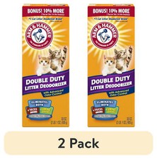  2 Pack  Double Duty Cat Litter Deodorizer and Pet Odor Eliminator, 33 Oz Box