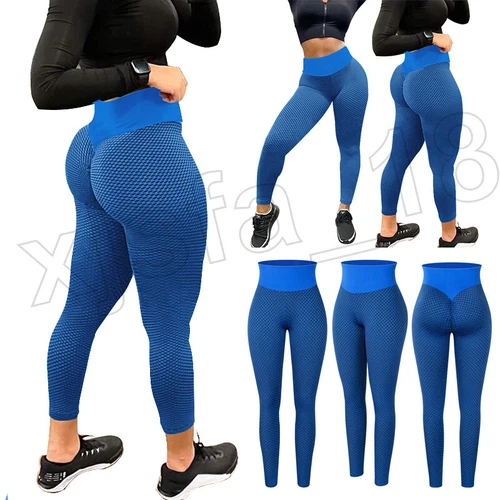 Pantalones de yoga para mujer Tik Tok anticelulíticos push up botín fruncido botín botín leggings gimnasio - Imagen 16 de 21