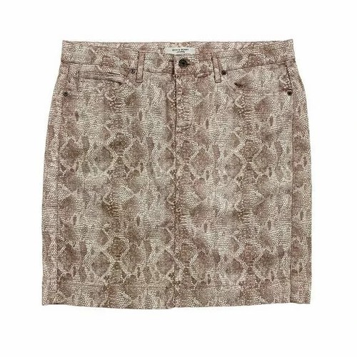 Rich & Skinny Women Snake Animal Print Lyocell Cotton Skirt Sz 31 Stretchy - Picture 7 of 7