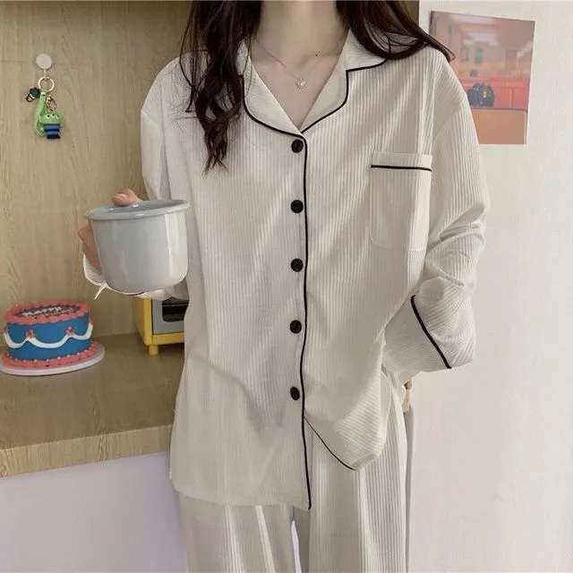 informatie Industrialiseren een keer Women Long Sleeve Sleep Tops Cotton Pajamas Women Two Piece Set Pyjama Femme Set | eBay informatie Industrialiseren een keer Women Long Sleeve Sleep Tops Cotton Pajamas Women Two Piece Set Pyjama Femme Set | eBay