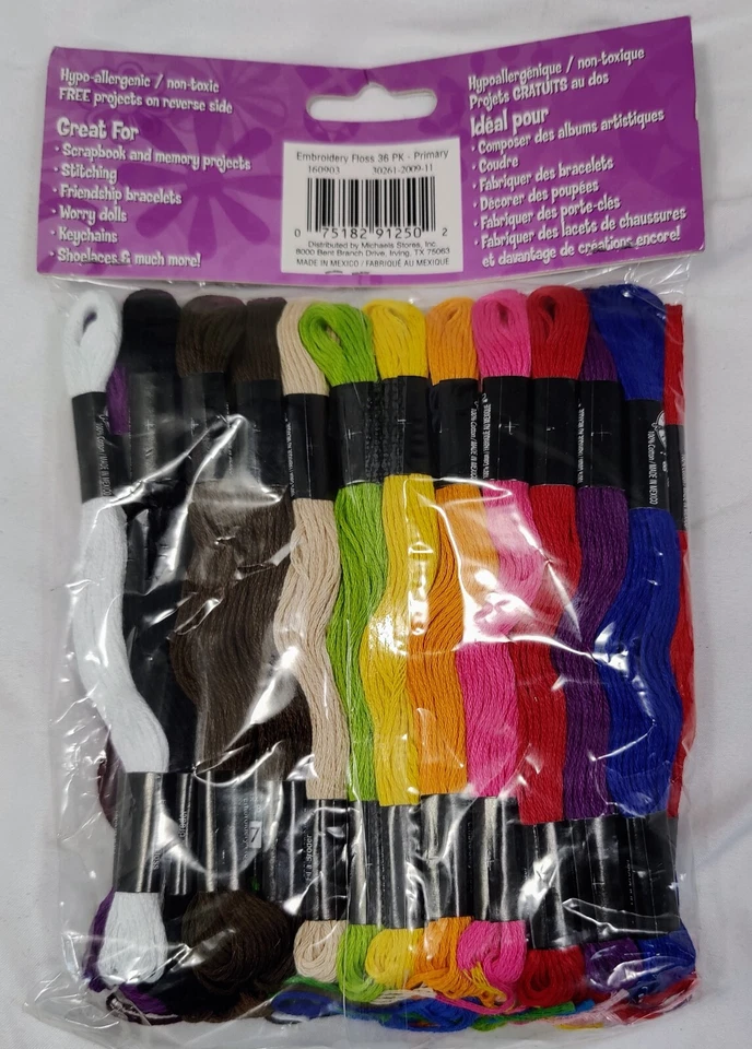 LOT OF 2 NIP LOOPS & THREADS EMBROIDERY FLOSS 8.75 YARDS 36 SKEINS PRIMARY - Image 3 of 3