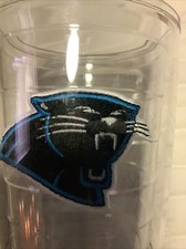 Carolina Panthers Tumbler Football Acrylic Insulated 16 oz Drink Glass Cup