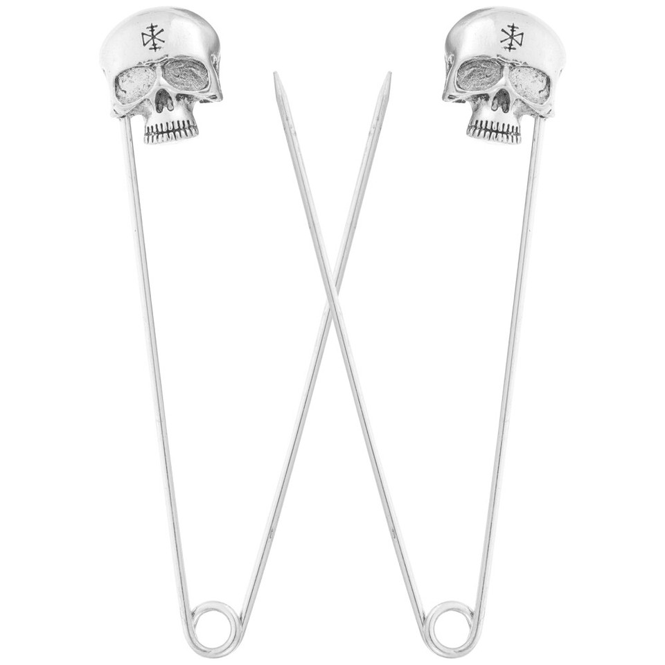 2 PCS Punk Skull Pin Safety for Clothes Charm Backtoschool eBay