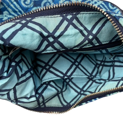 Vera Bradley Mini Vivian Cuban Tiles Purse Quilted Blue Shoulder Bag 7” X 10” - Picture 11 of 11