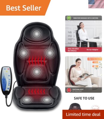 Luxury Massage Seat Cushion - 6 Vibration Nodes & Heat for Ultimate Relaxation