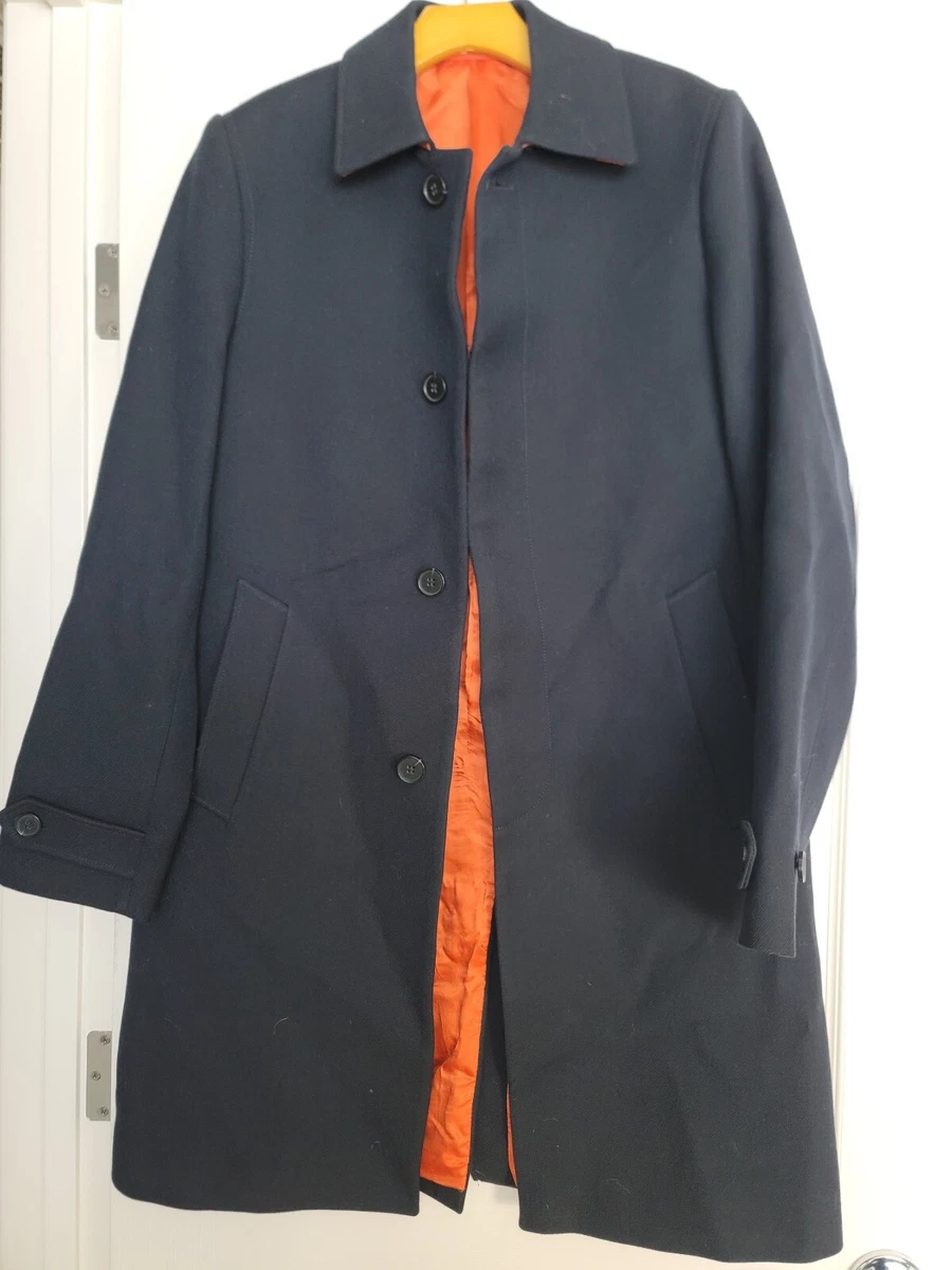 H and top m navy coat