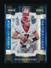 MATTHEW STAFFORD 2009 DONRUSS ELITE ASPIRATIONS RC #/93 *LOS ANGELES RAMS* LIONS